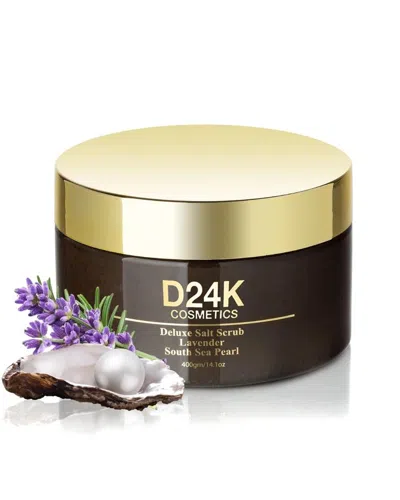D24k 1oz Pearl Infused Exfoliating Lavender Salt Scrub In Transparent