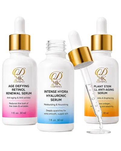 D24k 30ml Triple Action Anti-aging Serum Set In Transparent