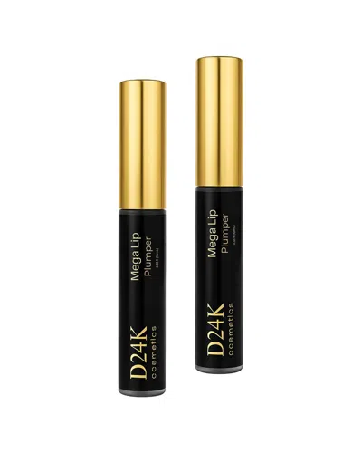 D24k Unisex 0.33oz 2pk Mega Lip Plumper-instant Full Lips In Transparent