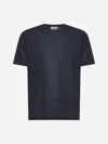 D4.0 Blue Silk Jersey Crewneck T-shirt