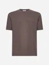 D4.0 Brown Cotton Jersey Crewneck T-shirt In Brown
