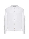 D4.0 Button Collar Knitted Top In White