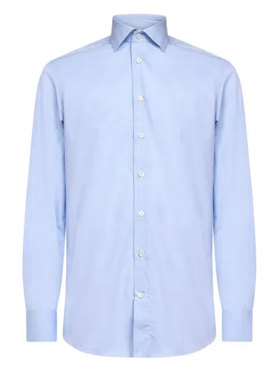 D4.0 Button Long-sleeves Shirt In Blue