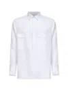 D4.0 Button Placket Patch Pockets Polo Shirt In White
