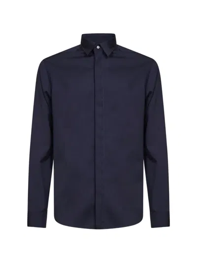 D4.0 Buttoned-cuffs Shirt In Blue