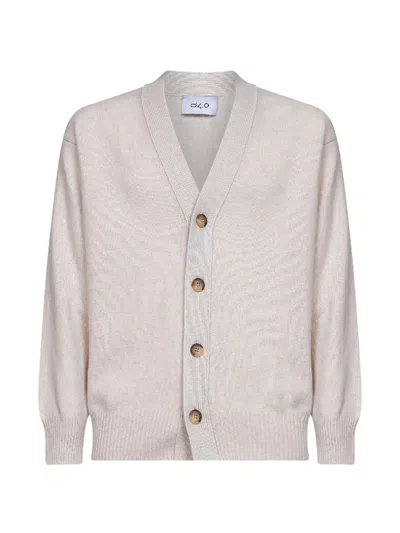 D4.0 Button-up V-neck Cardigan In White