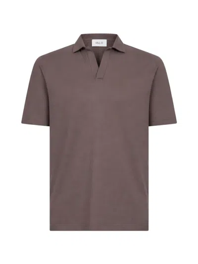 D4.0 Cotton Polo Shirt In Brown