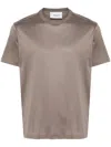 D4.0 Brown Cotton Jersey Crewneck T-shirt In Brown