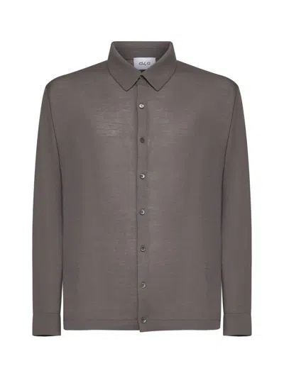D4.0 Taupe Virgin Wool Knit Shirt In Beige