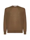D4.0 Hazelnut Brown Virgin Wool Crewneck Sweater In Brown