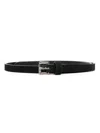 D4.0 Double-strap Leather Belt In Black