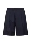 D4.0 Elasticated Pleat Shorts In Blue