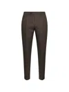 D4.0 Elasticated Pleated Trousers In Brown