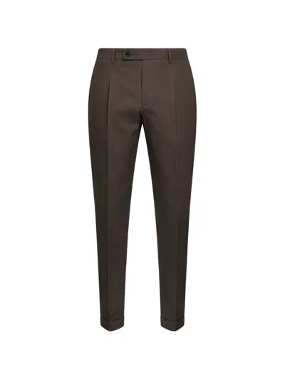 D4.0 Elasticated Pleated Trousers In Brown