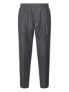 D4.0 Elasticated-waistband Pleated Trousers In Gray