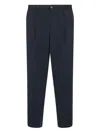 D4.0 Elasticated-waistline Trousers In Blue