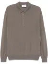 D4.0 Fine-knit Polo Shirt In Grey