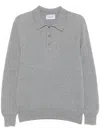 D4.0 Fine-ribbed Polo Shirt In Grey