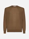 D4.0 Hazelnut Brown Virgin Wool Crewneck Sweater
