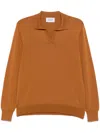 D4.0 Knitted Polo Shirt In Orange