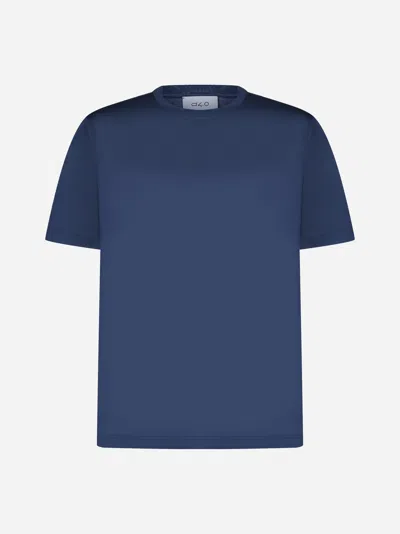 D4.0 Lisle Cotton T-shirt In Navy Blue