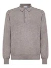 D4.0 Long-sleeve Polo Shirt In Gray