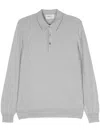 D4.0 Fine-ribbed Polo Shirt In Grey