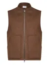 D4.0 Patch-pocket Gilet In Brown