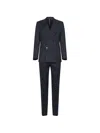 D4.0 Peak Lapels Double-breasted Suit In Blue