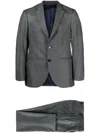 D4.0 Pinstripe-pattern Single-breasted Blazer In Grey