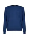 D4.0 Plain-stitch Knit Sweater In Blue