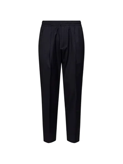 D4.0 Pleated Tapered Trousers In Blue