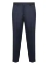 D4.0 Pleated Turn-up Trousers In Blue