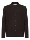 D4.0 Polo-collar Button Shirt In Brown