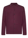 D4.0 Ribbed-collar Button Shirt In Purple