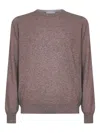 D4.0 Ribbed Crew-neck Sweater In Brown