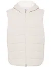 D4.0 Ribbed-knit Gilet In Neutrals