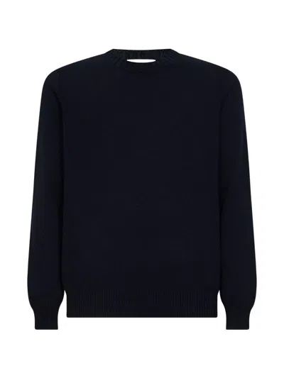 D4.0 Ribbed Long-sleeve Sweater In Blue