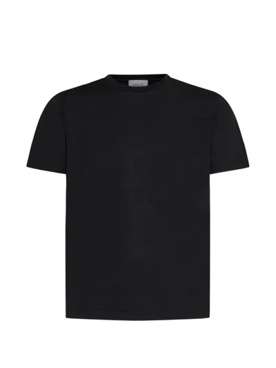 D4.0 Ribbed Short-sleeve T-shirt In Black