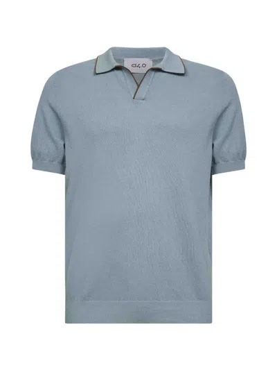 D4.0 Ribbed Trim Polo Shirt In Green