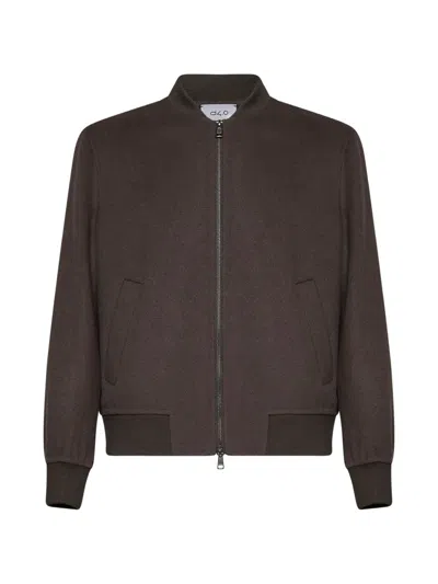 D4.0 Ribbed-knit Bomber Jacket In Brown
