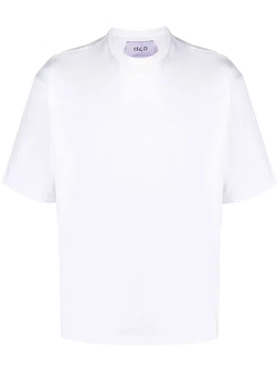 D4.0 Round-neck Short-sleeve T-shirt In Weiss