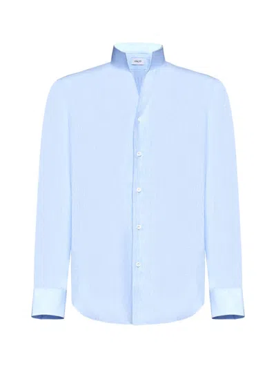 D4.0 Light Blue Cotton Twill Classic Shirt In Sky Blue