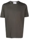 D4.0 Short-sleeved Fine-ribbed T-shirt In Brown