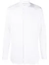 D4.0 Spread-collar Poplin Shirt In White