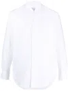 D4.0 Spread-collar Poplin Shirt In White