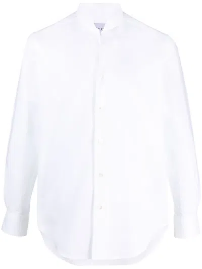 D4.0 Spread-collar Poplin Shirt In White