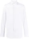 D4.0 Striped Long-sleeve Shirt In White
