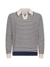 D4.0 Striped-pattern Polo Shirt In Multi