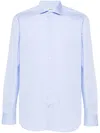 D4.0 Hemd Aus Baumwoll-twill In Blau